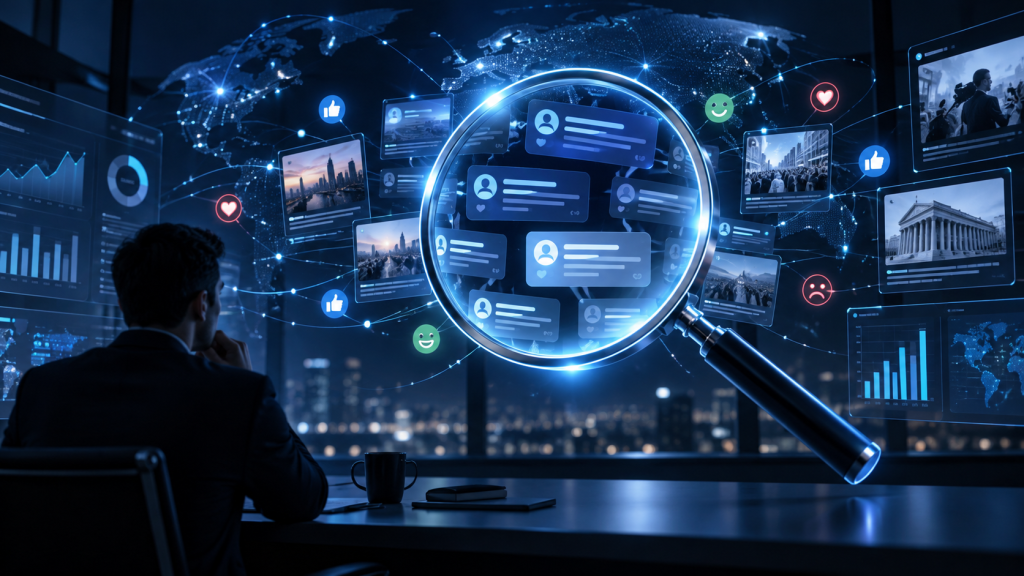 Monitoreo de marca y social listening para analizar conversaciones digitales