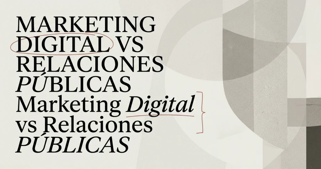 Marketing digital vs relaciones públicas: cuál necesitas
