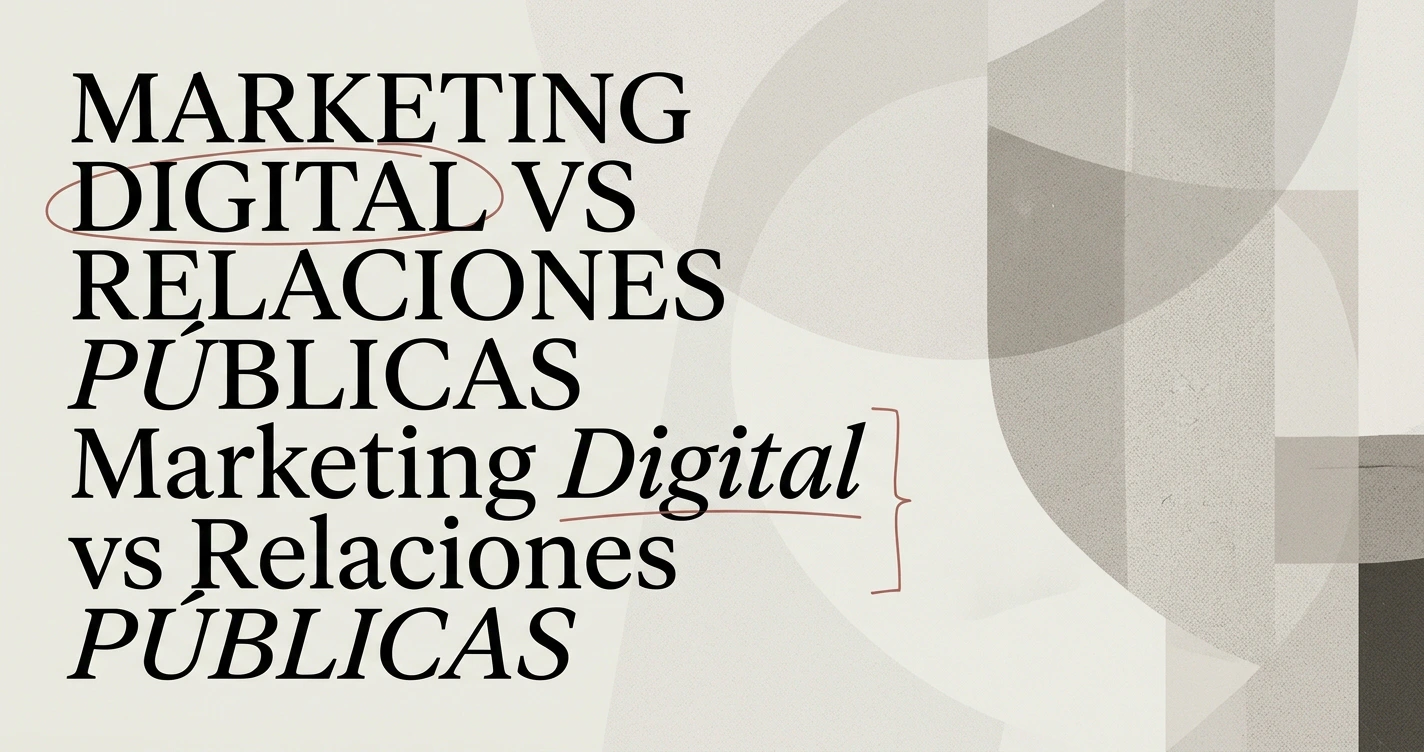 Marketing digital vs relaciones públicas: cuál necesitas
